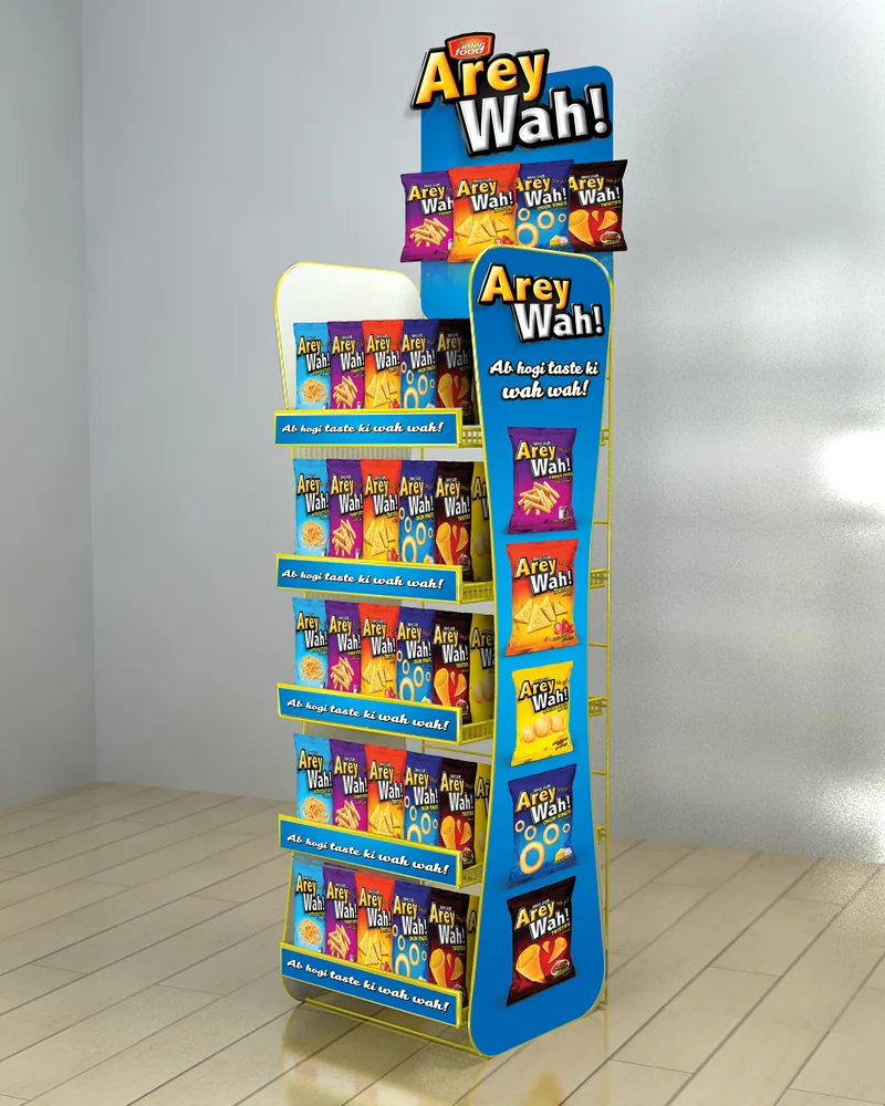 Arey Wah! blue floor display stand