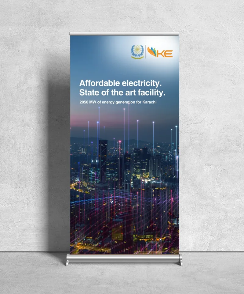 Standee: Affordable electricity. State of the art facility