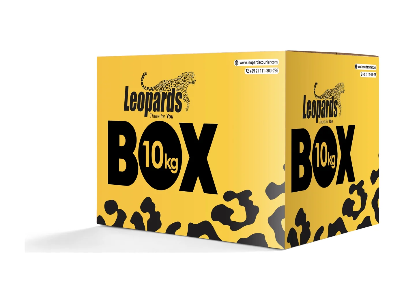 Leopards Courier 10kg box, design two: leopard print