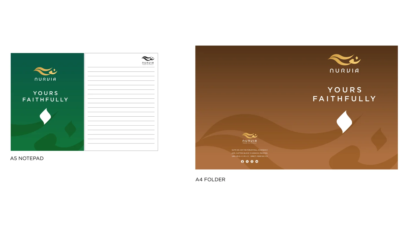 Nurvia A5 notepad and A4 folder